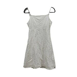 Roxy Women Juniors  White Sleeveless  Eyelet Spaghetti‎ Strap Dress Size Small S
